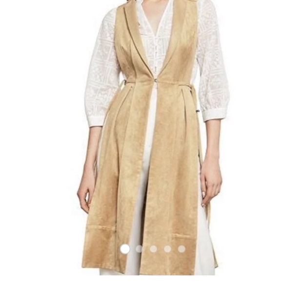 🌻HP🌻 BCBGMAXAZRIA GAIA OPEN TIE DUSTER VEST - Picture 2 of 13